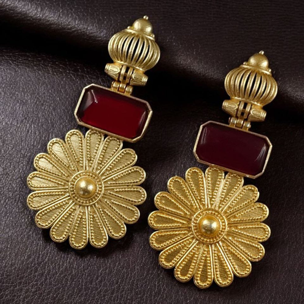 Maharani Regal Shine Pota Stone Dangler Earrings