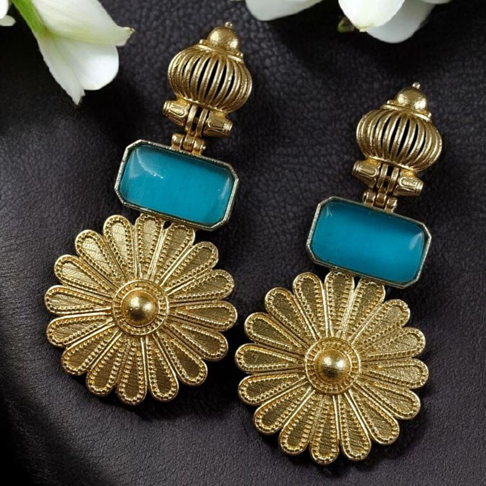 Maharani Regal Shine Pota Stone Dangler Earrings