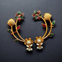 Maharani Jewels Designer Meenakari Floral Earcuffs Earrings