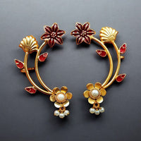 Maharani Jewels Designer Meenakari Floral Earcuffs Earrings