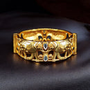 Maharani Jewels Rajasthani Style Elephant Pota Stone Openable Bracelet