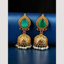 Maharani Jewels Classic Pota Stone Pearl Jhumki Earrings