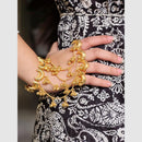 Maharani Jewels Glamorous Crescent Moon Ghungroo Hand Harness Accents 
