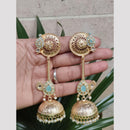 Maharani Jewels Designer Pota Stone Pearl Jhumki Earrings