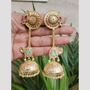 Maharani Jewels Designer Pota Stone Pearl Jhumki Earrings