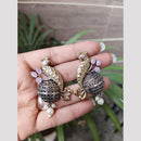 Maharani Jewels 2 Tone Plated Pota Stone And Pearl Dangler Earrings