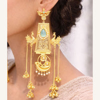 Maharani Jewels Elegance Pota Stone And Pearl Dangler Earrings