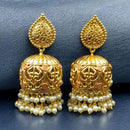 Maharani Jewels Grace Pota Stone And Pearl Jhumki Earrings