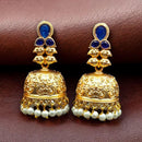 Maharani Jewels Grace Pota Stone And Pearl Jhumki Earrings