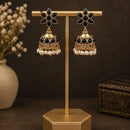 Maharani Jewels Classic Pota Stone Pearl Jhumki Earrings
