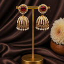 Maharani Jewels Timeless Pota Stone And Pearl Jhumki Earrings
