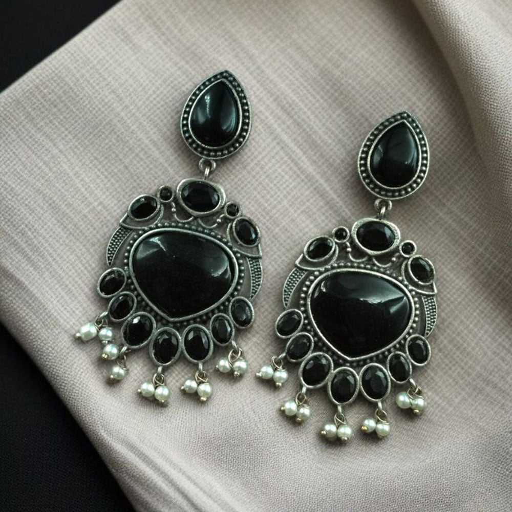 Maharani Jewels Elegance Pota Stone And Pearl Dangler Earrings