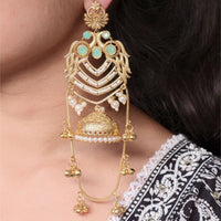 Maharani Jewels Elegance Pota Stone And Pearl Dangler Earrings