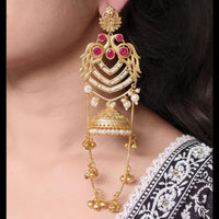 Maharani Jewels Elegance Pota Stone And Pearl Dangler Earrings