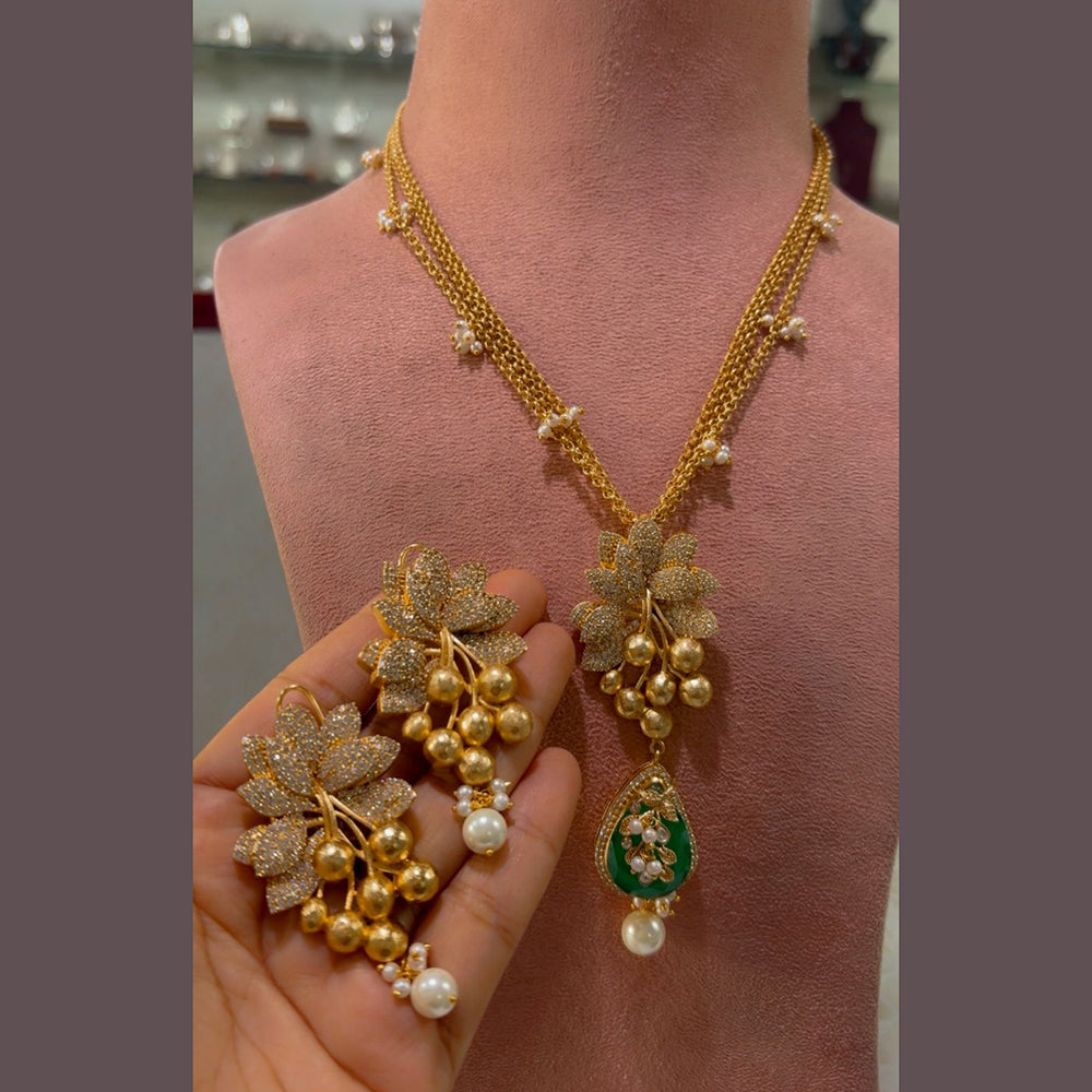 Maharani Jewels Designer Austrian Stone And Pearl Necklace Set
