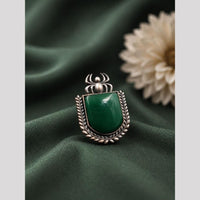 Maharani Jewels Oxidised Spider Design Statement Ring