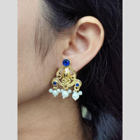 Maharani Jewels Elegance Pota Stone And Pearl Dangler Earrings