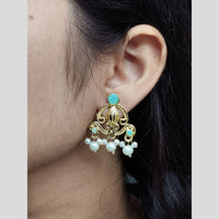 Maharani Jewels Elegance Pota Stone And Pearl Dangler Earrings