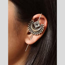Maharani Jewels Stylish Oxidised Plated Austrian Stone Earcuff Earrings 