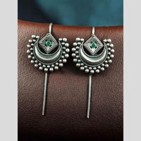 Maharani Jewels Stylish Oxidised Plated Austrian Stone Earcuff Earrings