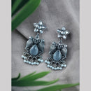 Maharani Jewels Inspired Oxidised Plated Pota And Pearl Dangler Earrings