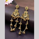 Maharani Jewels Inspired Gold Plated Pota Stone Dangler Earrings