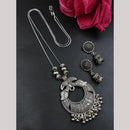 Maharani Jewels Oxidised Plated Long Necklace Set