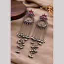 Maharani Jewels Inspired Oxidised Plated Pota And Ghungroo Khashmiri Dangler Earrings