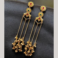 Maharani Jewels Regal Pota Stone And Pearl Ethnic Kashmiri Dangler Earrings