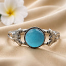 Maharani Jewels Oxidised Plated Pota Stone Openable Kada