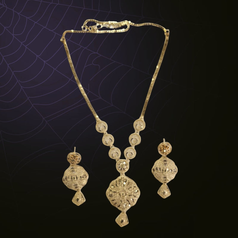 Nakoda Jewels Brass Copper Gold Plated Necklace Set