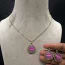Royal Kundan Jewellery Gold Plated Austrian Stone Chain Pendent Set