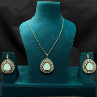 Royal Kundan Jewellery Gold Plated Kundan Chain Pendent Set