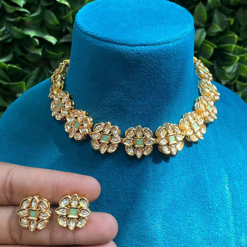 Royal Kundan Jewellery Gold Plated Polki Kundan Necklace Set