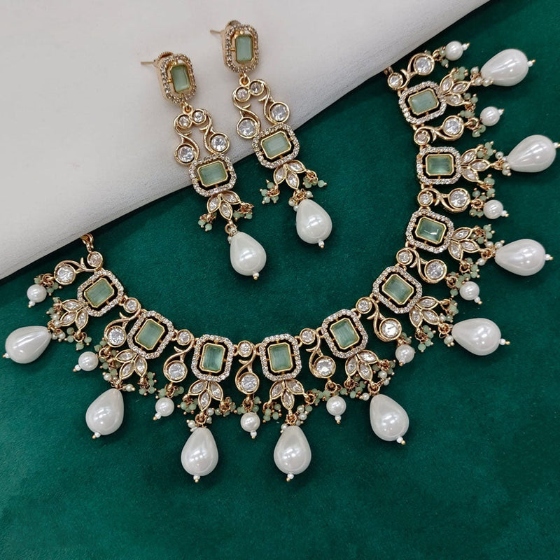 Royal Kundan Jewellery Gold Plated Polki Kundan And Pearls Necklace Set