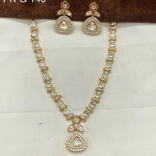 Royal Kundan Jewellery Gold Plated Polki Kundan Necklace Set