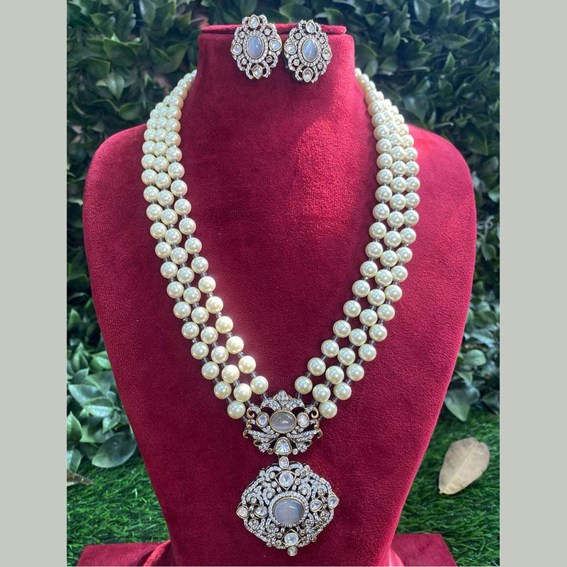 Royal Kundan Jewellery Gold Plated Polki Kundan And Beads Necklace Set