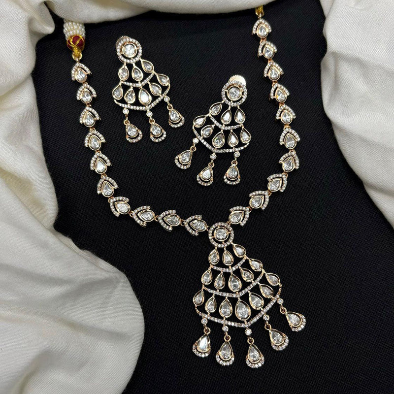 Royal Kundan Jewellery Gold Plated Polki Kundan Necklace Set