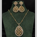 Royal Kundan Jewellery Gold Plated Polki Kundan Chain Pendent Set