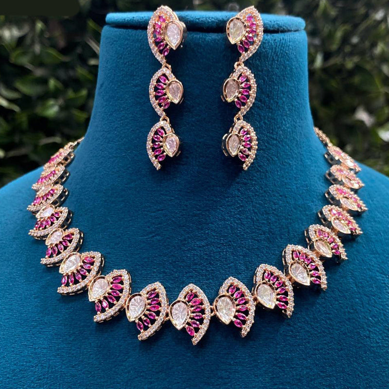 Royal Kundan Jewellery Gold Plated Polki Kundan Necklace Set