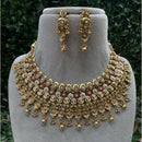Royal Kundan Jewellery Gold Plated Crystal  Stone Necklace Set