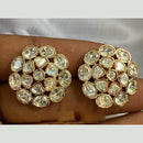 Royal Kundan Jewellery Gold Plated Polki Kundan Stud Earrings