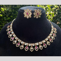 Royal Kundan Jewellery Gold Plated Polki Kundan Stone Necklace Set