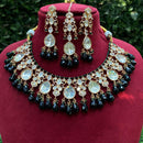 Royal Kundan Jewellery Gold Plated Polki Kundan Stone And Beads Necklace Set