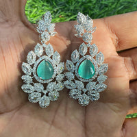 Royal Kundan Jewellery Glam American Diamond Dangler Earrings