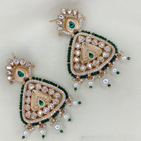 Royal Kundan Jewellery Classic Polki Kundan And Pearl Hanging Earrings