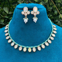 Royal Kundan Jewellery Polki Kundan Stone And Pearl Festive Necklace Set