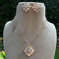 Royal Kundan Jewellery Polki Kundan Festive Necklace Set