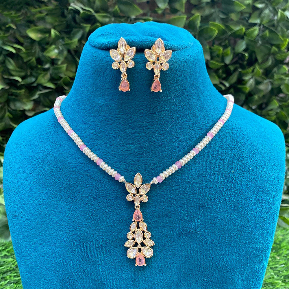 Royal Kundan Jewellery Polki Kundan Stone And Pearl Festive Necklace Set