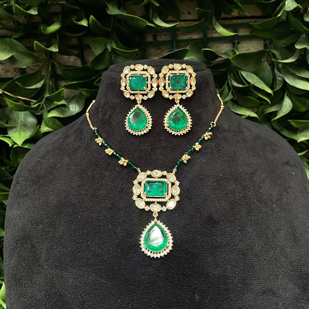 Royal Kundan Jewellery Polki Kundan Stone Festive Necklace Set